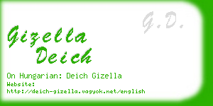gizella deich business card